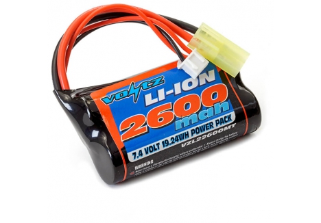 Voltz 7.4V 2600mAh Li-Ion Battery Mini Tamiya Connector VZL22600MT