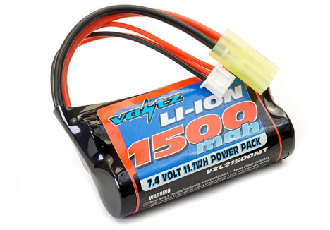 Voltz Li-Ion 7.4V 1500mAh RC Battery Pack Mini Tamiya Connector VZL21500MT
