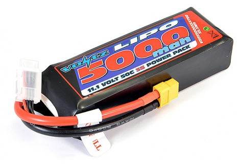 Voltz LiPo 3S 5000mAh 11.1V 50C RC Battery XT60 VZ0550003SXT60