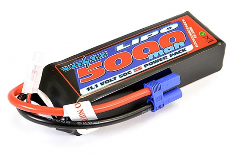 Voltz LiPo Battery 3S 5000mAh 11.1V 50C RC Car EC5 VZ0550003SEC5