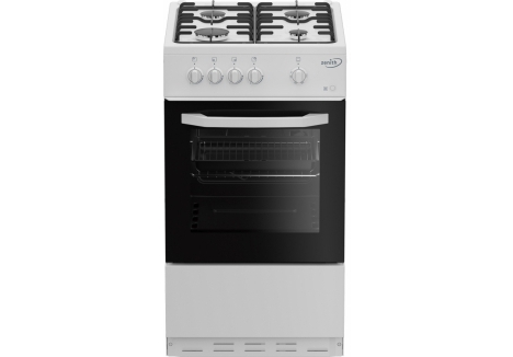 Zenith 50cm Single Oven Gas Cooker with Gas Hob - White - ZE501W