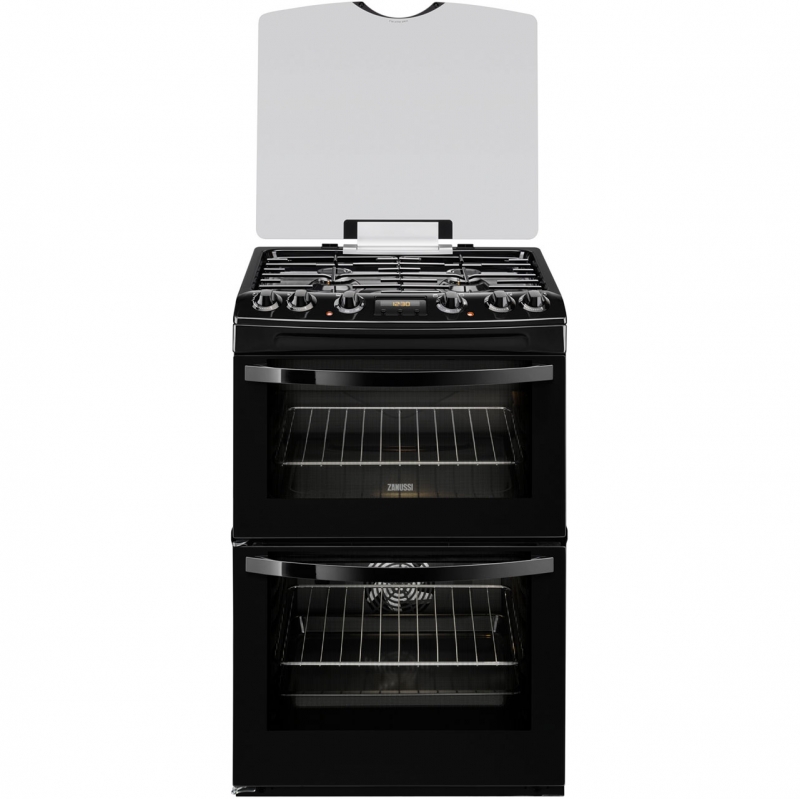 Appliance Electronics Zanussi ZCK68300B Dual Fuel Cooker Black
