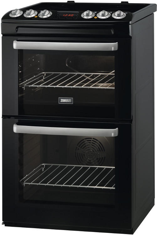 zanussi 55cm double oven electric cooker