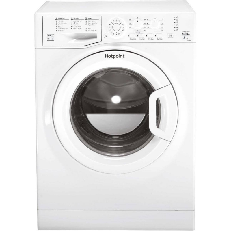 Appliance Electronics Hotpoint FDEU8640P White 8kg Wash 6kg Dry Washer Dryer