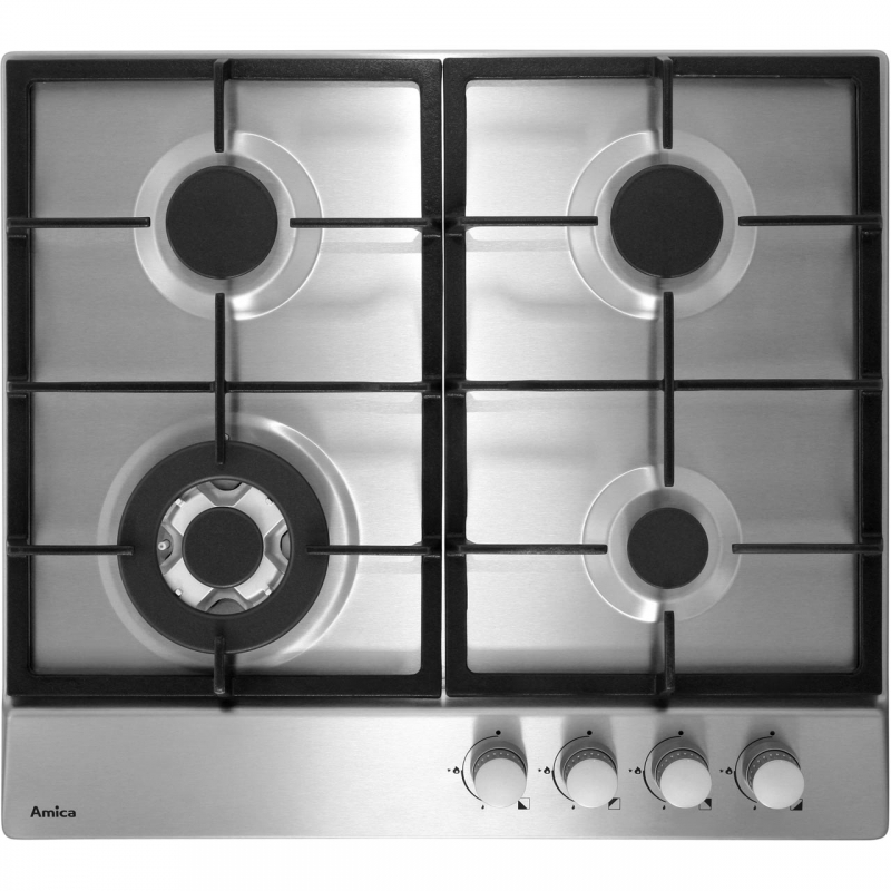 Amica PGZ6412 59cm Gas Hob Stainless Steel