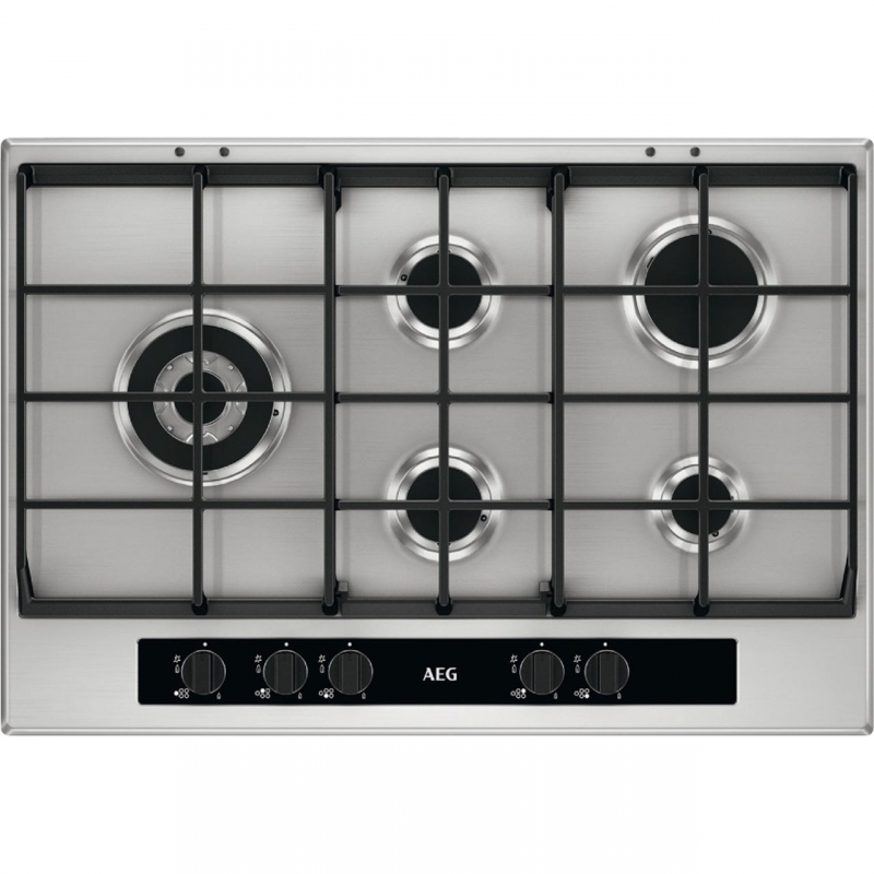 Appliance Electronics AEG HG755551SY 5 Burner Stainless Steel Gas Hob