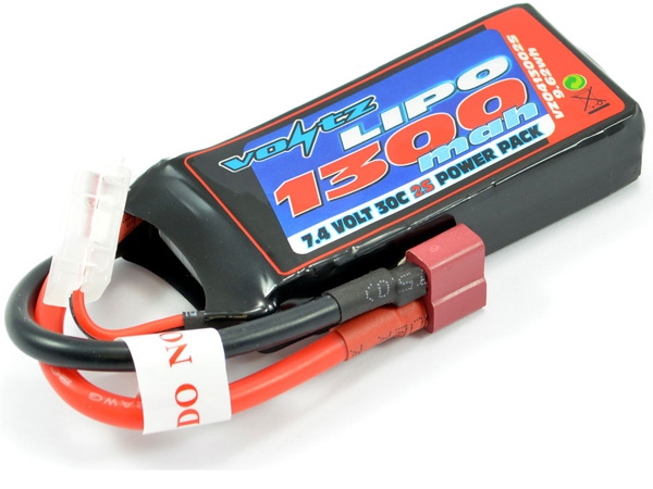 Voltz 1300MAH 2S 7.4V 30C Lipo Battery VZ0413002S