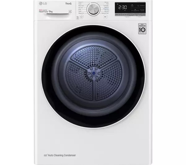 Appliance Electronics LG FDV709W 9kg Heat Pump Condenser Tumble Dryer
