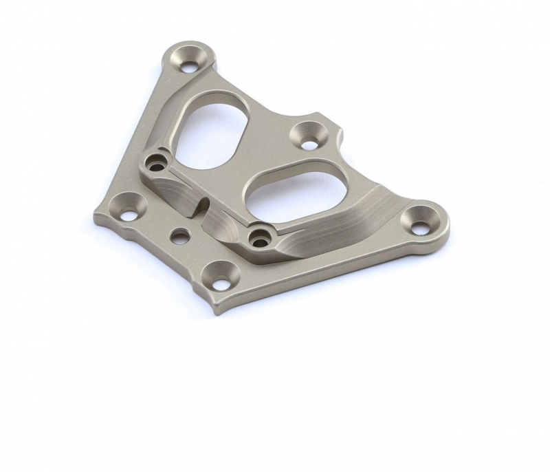 TLR Front Top Chassis Brace, Aluminum 5B, 5T (csunk bolts req) ZTLR351001