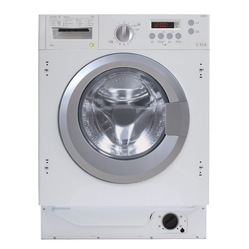 Appliance Electronics CDA CI381 8kg 1400rpm Integrated Washing Machine in White