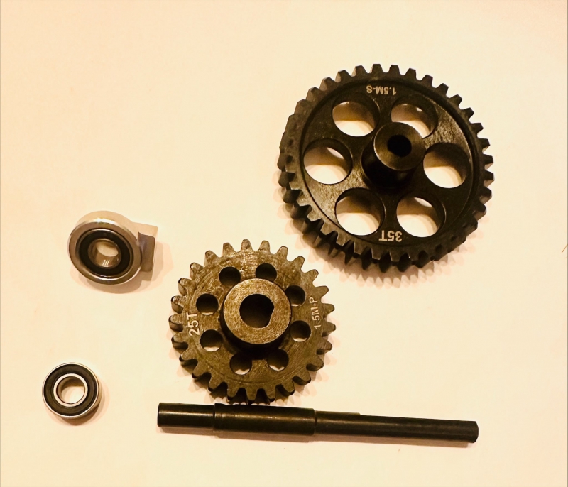 BrewJa CNC 45# HD Steel 1.5Mod 20T 25T 30T 35T Pinion Gear Spur Gear Set For 1/5 Traxxas X-Maxx XMAXX RC Car Upgrade Parts (Color : 25T 35T