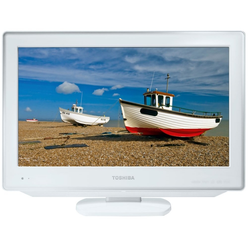 Toshiba 19dv714b Dv 19 Inch Hd Ready Lcd Television With Built In Dvd Player White