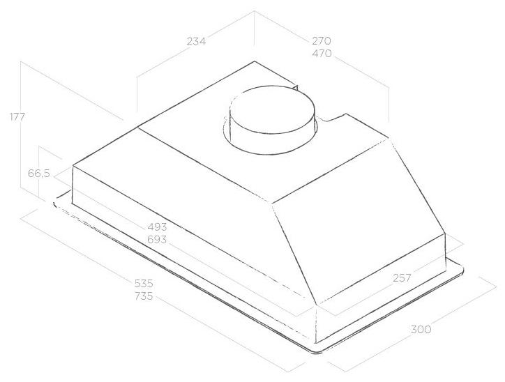 Appliance Electronics Elica ERASTD60 Canopy Cooker Hood in Grey