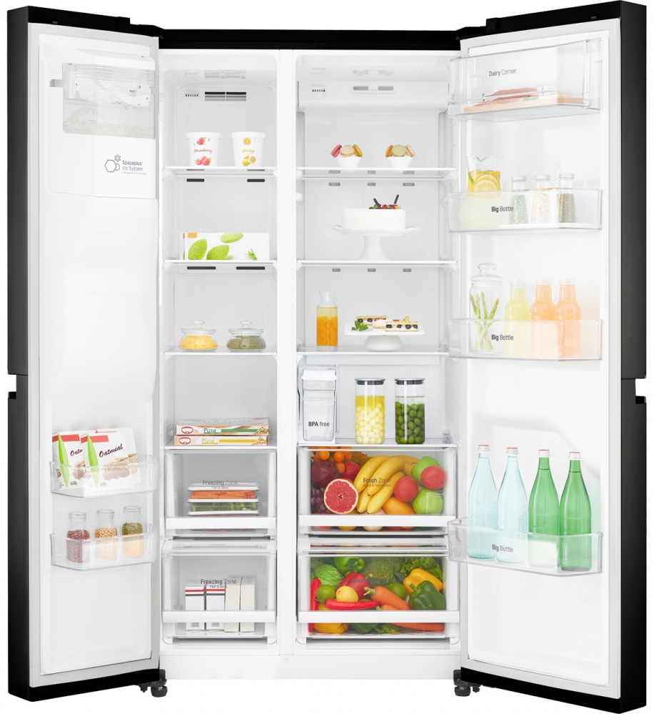 Appliance Electronics LG GSL761MCXV American Fridge Freezer in Black