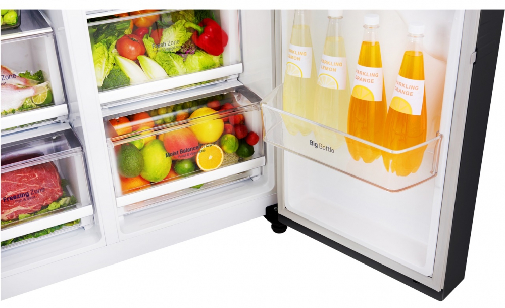 Appliance Electronics LG GSL761MCXV American Fridge Freezer in Black