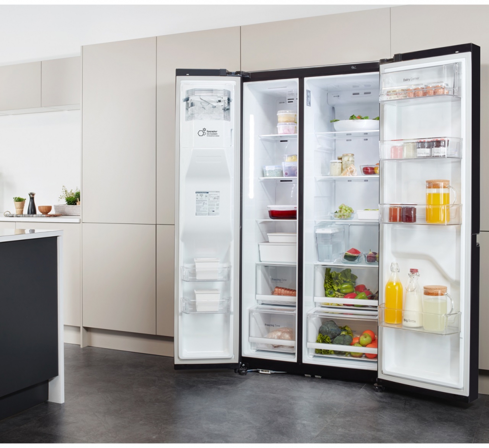 Appliance Electronics LG GSL761MCXV American Fridge Freezer in Black