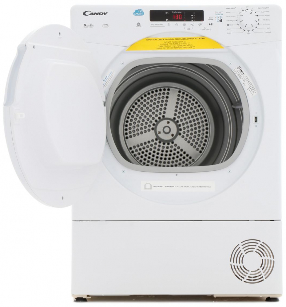 Appliance Electronics Candy Smart CSC9DF 9Kg Condenser Tumble Dryer White