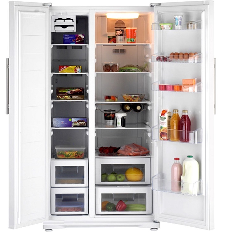 Appliance Electronics Beko GNEV120APW Freestanding American Fridge