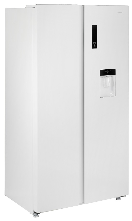 Appliance Electronics Teknix TSBSW911772W Side by Side White Fridge Freezer With Water Dispenser