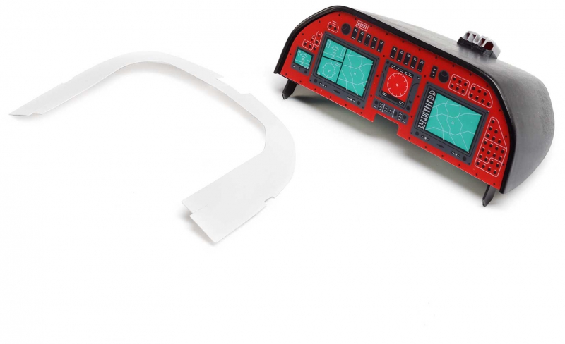 E-Flite Instrument Panel Mit Plastikabdeckung Für Draco 2.0m Modellflugzeug | Detailliertes Cockpit-Display