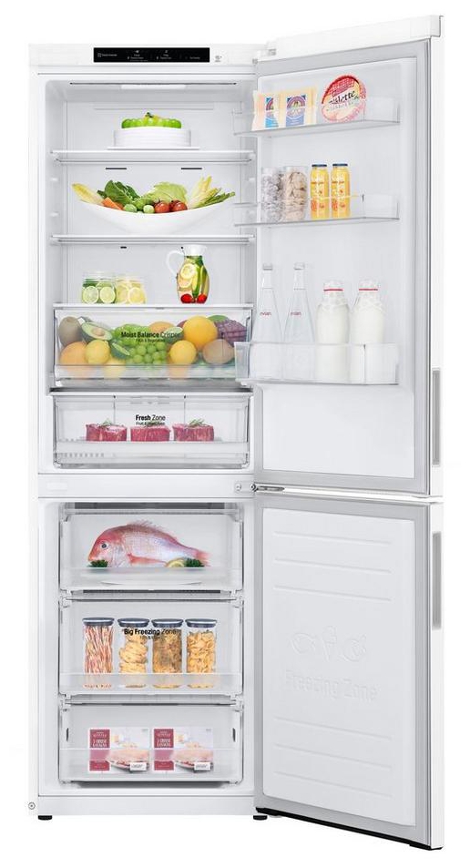 lg fridge freezer white