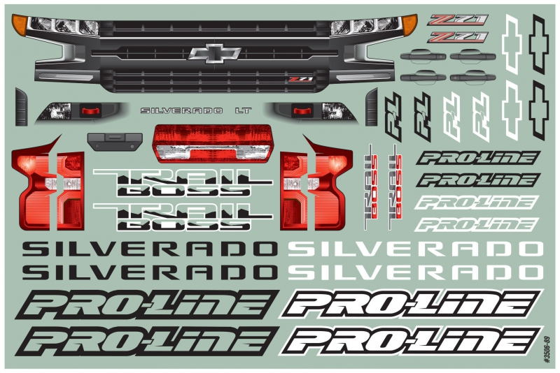PRO3507-17 2019 Chevy Silverado Z71 Trail Boss Clear Body, for X-Maxx