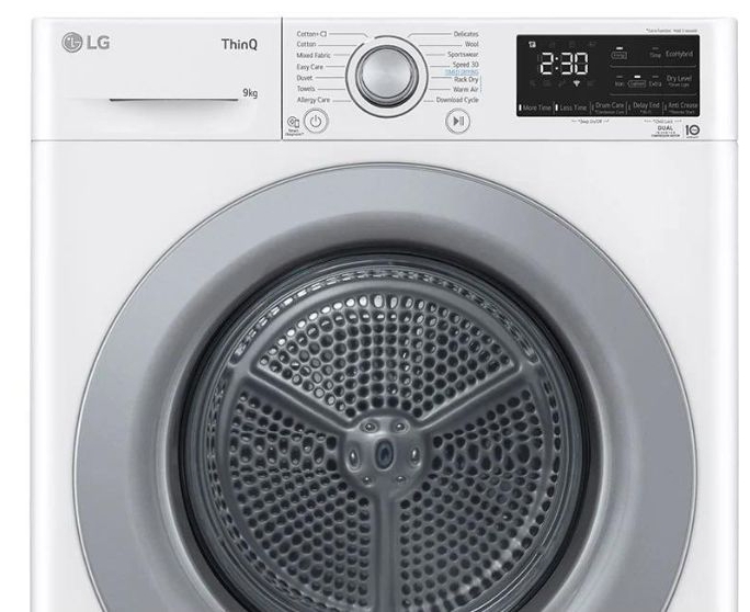 Appliance Electronics LG FDM309W 9kg Eco Hybrid Heat Pump Condenser