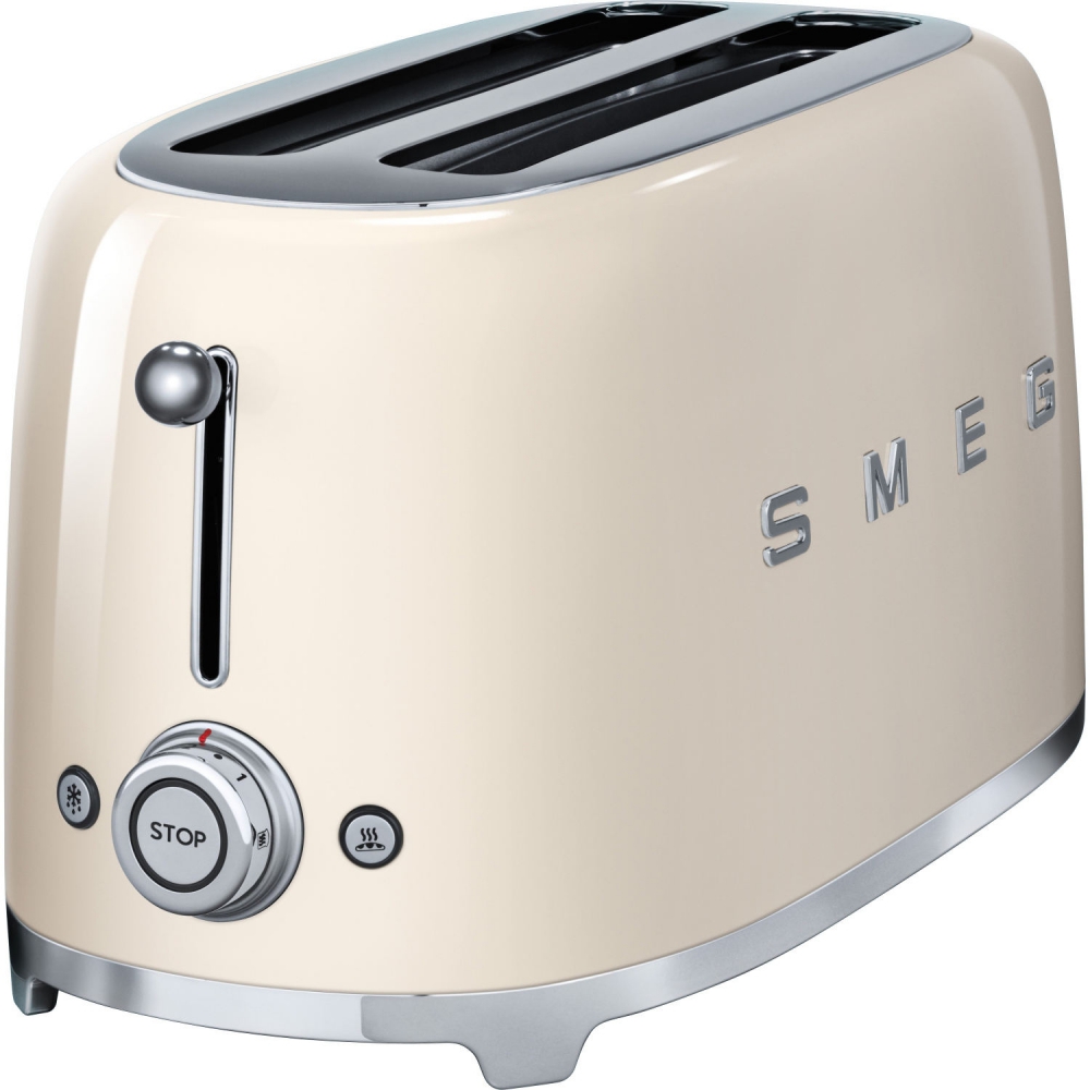 Appliance Electronics Smeg TSF02CRUK Cream 1500w Retro 4 Slice Toaster