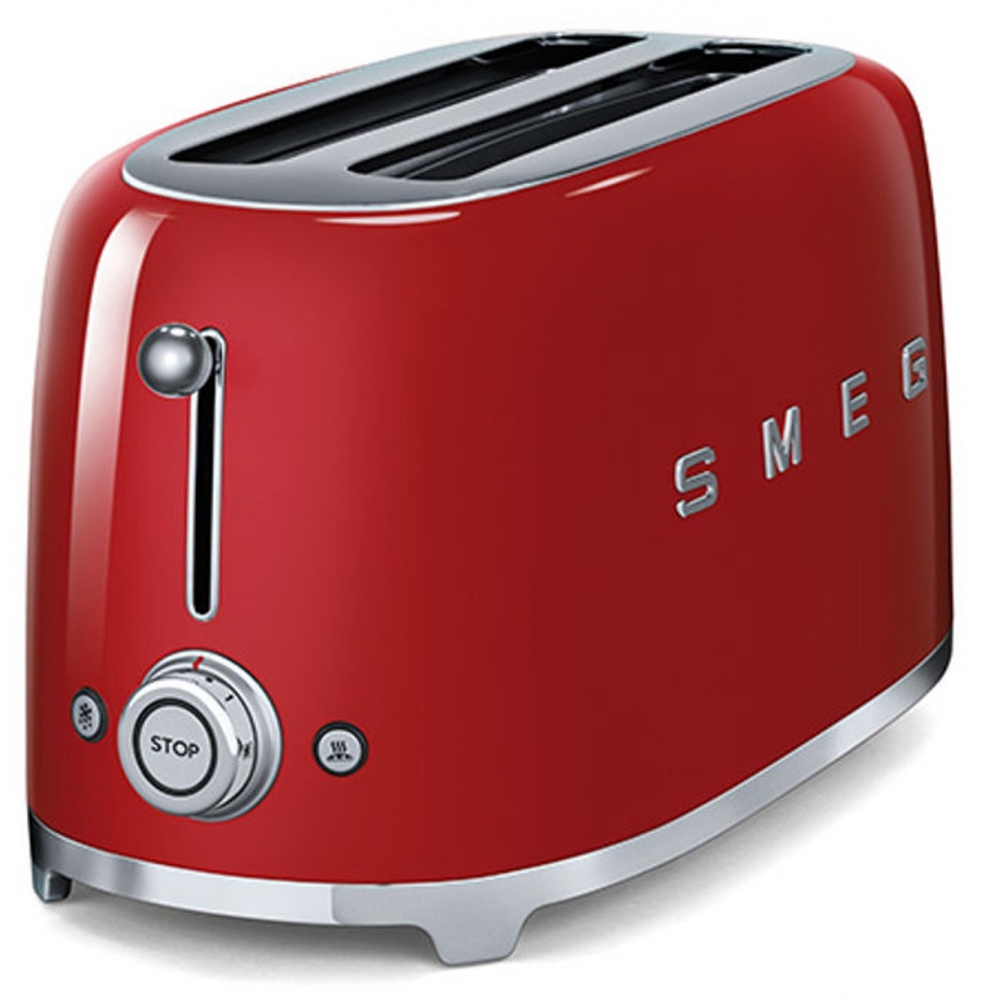 Appliance Electronics Smeg TSF02RDUK Red 1500w Retro 4 Slice Toaster
