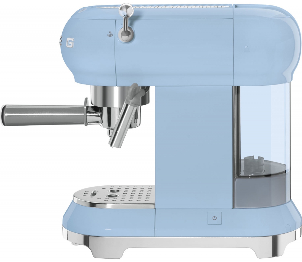 Appliance Electronics Smeg ECF01PBUK 50's Retro Espresso Coffee Machine in Pale Blue