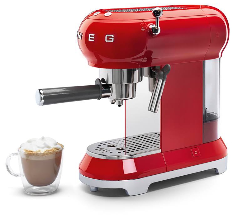 Appliance Electronics Smeg ECF01RDUK 50's Retro Style Espresso Coffee