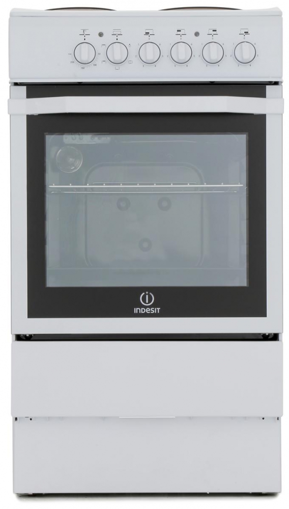 Indesit I5eshw Solid Plate Electric Cooker With Single Oven In White